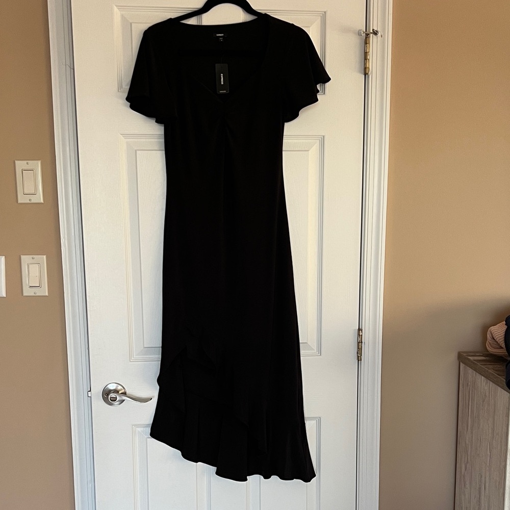 Express Black Asymmetrical Dress
